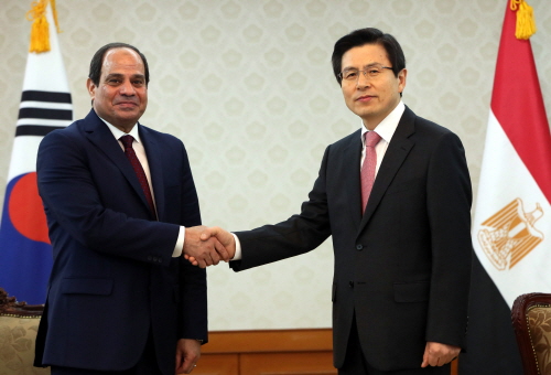 S. Korean prime minister meets Egyptian president