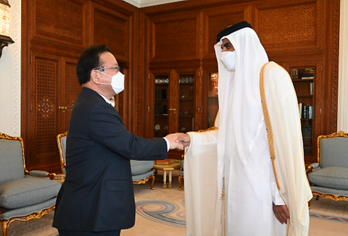 PM meets Emir of Qatar  