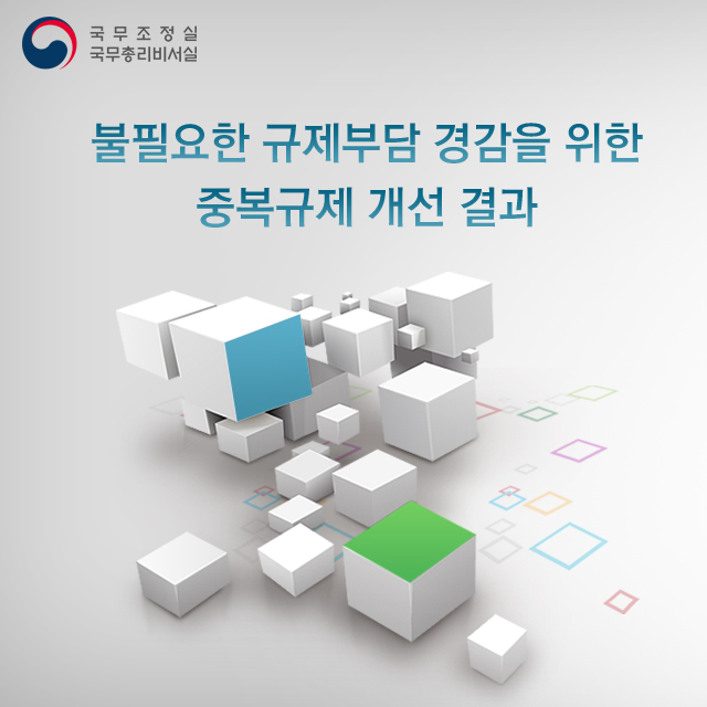 제5차 규제개혁 현장점검회의-불필요한 규제부담 경감을 위한 중복규제 개선 결과