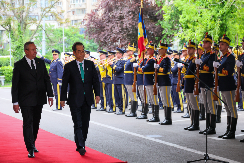 Welcome ceremony in Romania