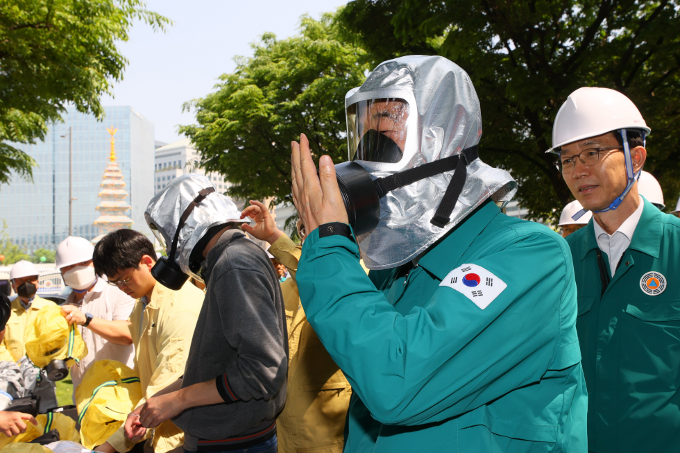 The 414th Civil defense drill