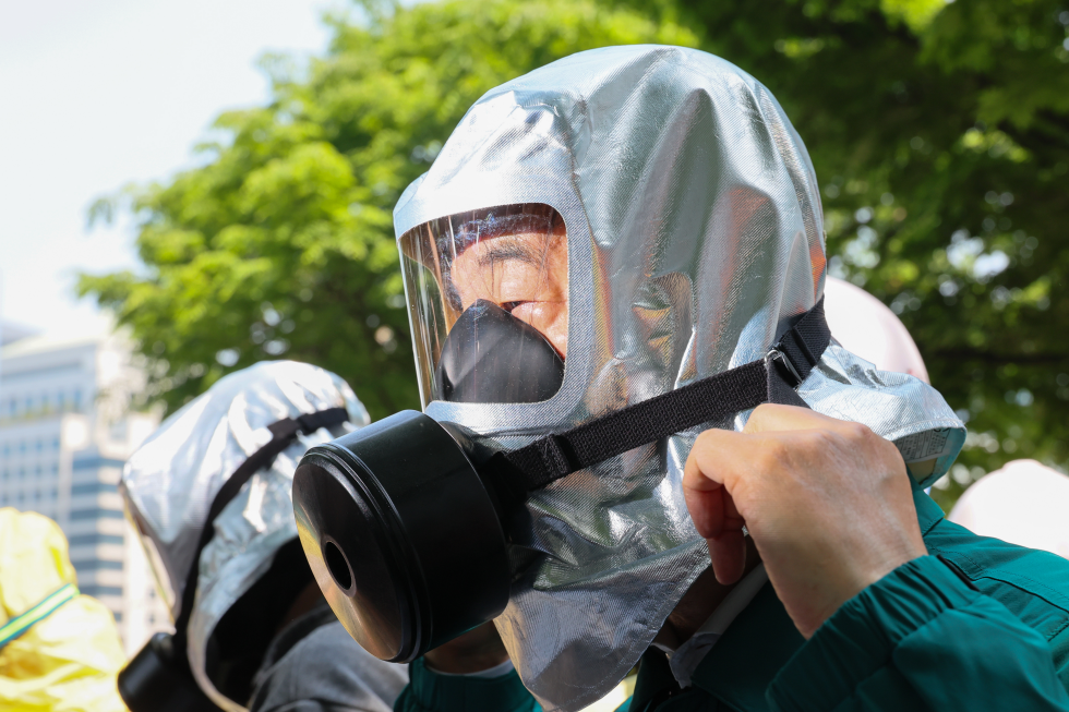 The 414th Civil defense drill