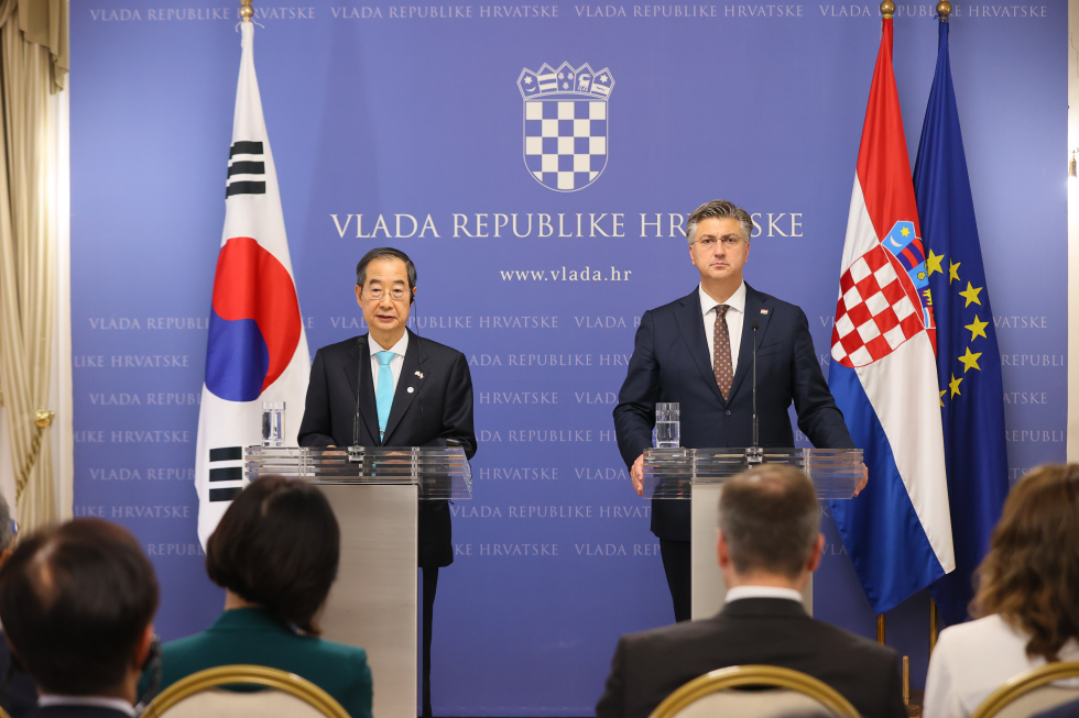 한-크로아티아 총리 공동 기자회견