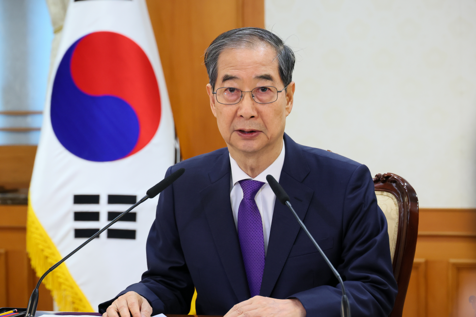 Acting president at meeting of security-related ministers