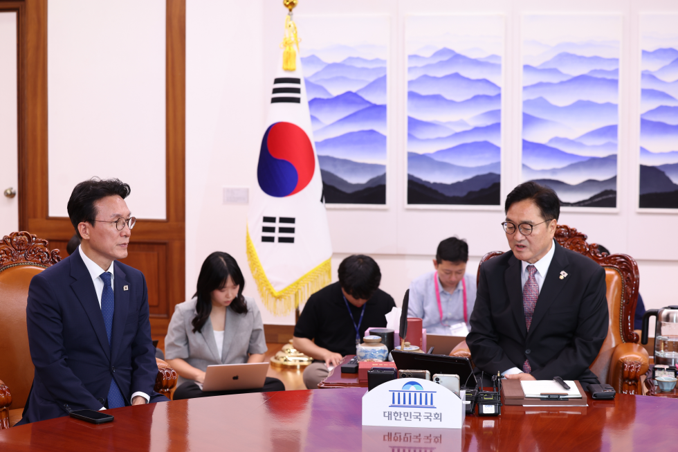 우원식 국회의장 예방