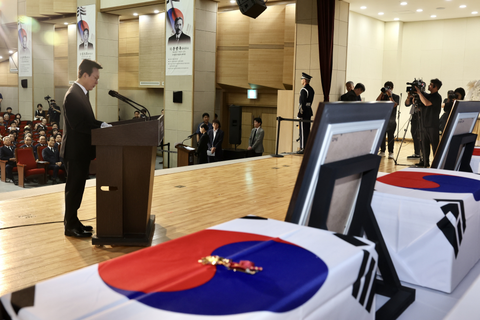 Remains of Korean independence fighter laid to rest