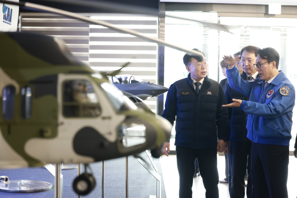 한국항공우주산업(KAI), 항공기 생산라인 시찰