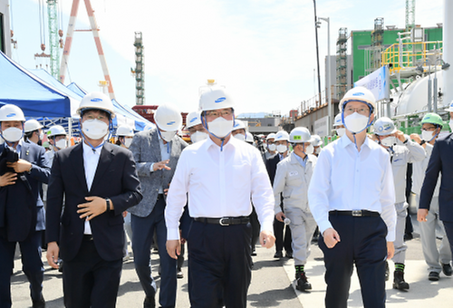 조선·해양 액화천연가스(LNG) 통합 실증 설비 현장 시찰