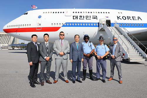 美 애틀랜타 출국 환송행사