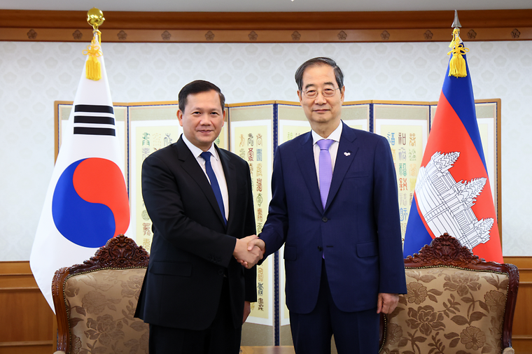 훈 마넷 캄보디아 총리 접견