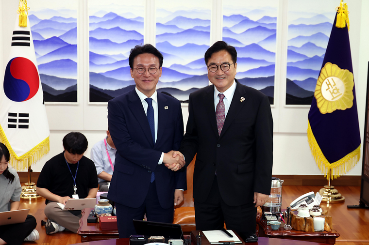 우원식 국회의장 예방