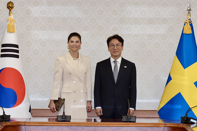 빅토리아 잉그리드 알리스 데씨리에 스웨덴 왕세녀 접견