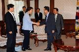 한승수총리 민주당의원 접견