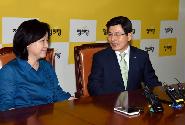 황 총리, 심상정 정의당 대표 예방