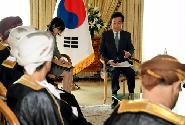 오만 경제 각료 접견