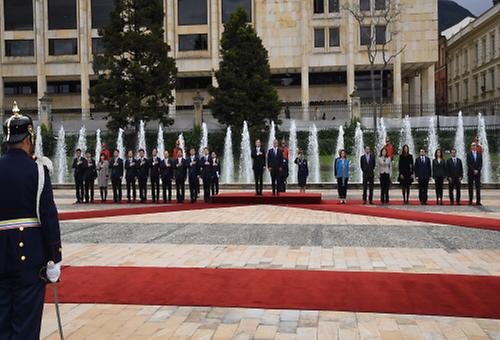 Welcome ceremony in Colombia