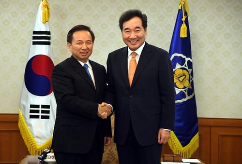 리간지에 中 생태환경부 장관 접견
