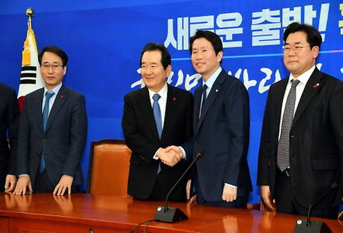 이인영 더불어민주당 원내대표 예방