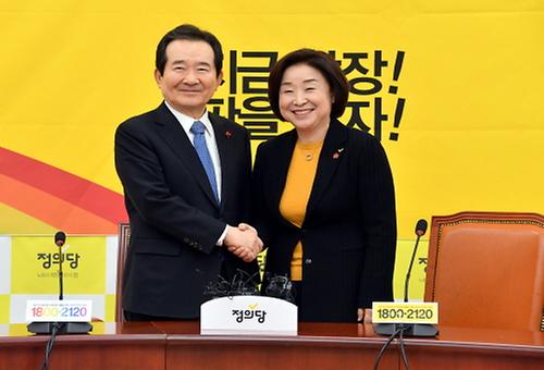 심상정 정의당 대표 예방